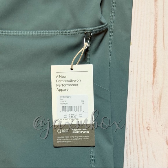 NWT Vuori Stride Legging Iron Size Medium - Picture 5 of 11